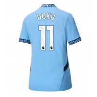 Fotbalové Dres Manchester City Jeremy Doku #11 Dámské Domácí 2024-25 Krátký Rukáv